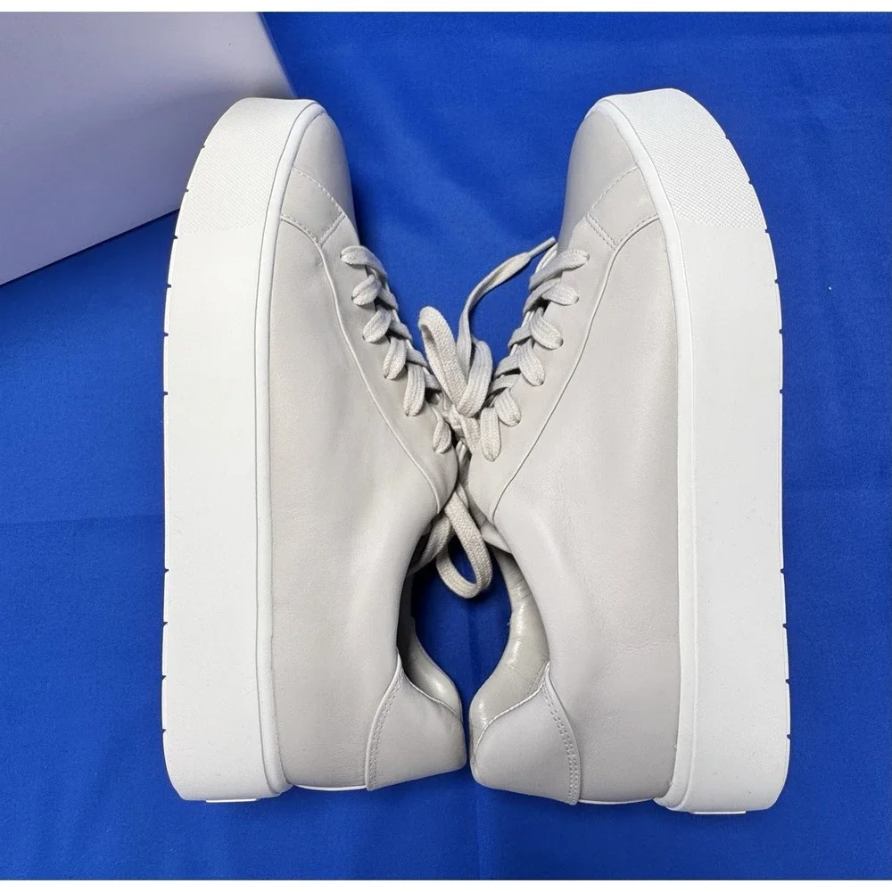 Vince Benfield Women's Ivory Platform Sneakers Shoes Size 9.5 Leather New Box